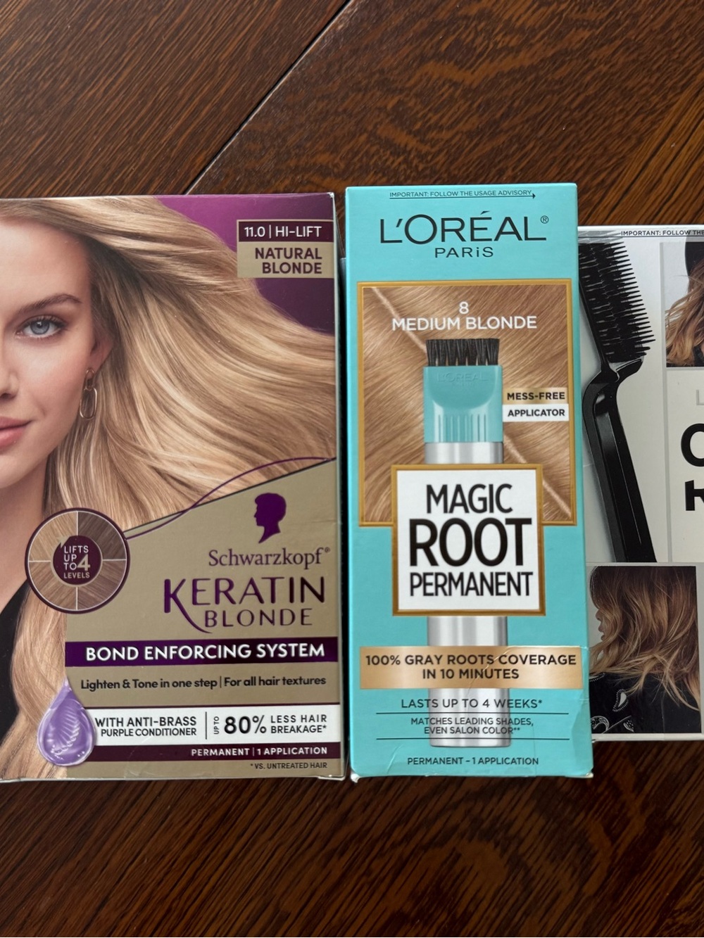 Bundle of 6 blonde color kits: Magic Root, Schwarzkopf, L’Oreal Preference